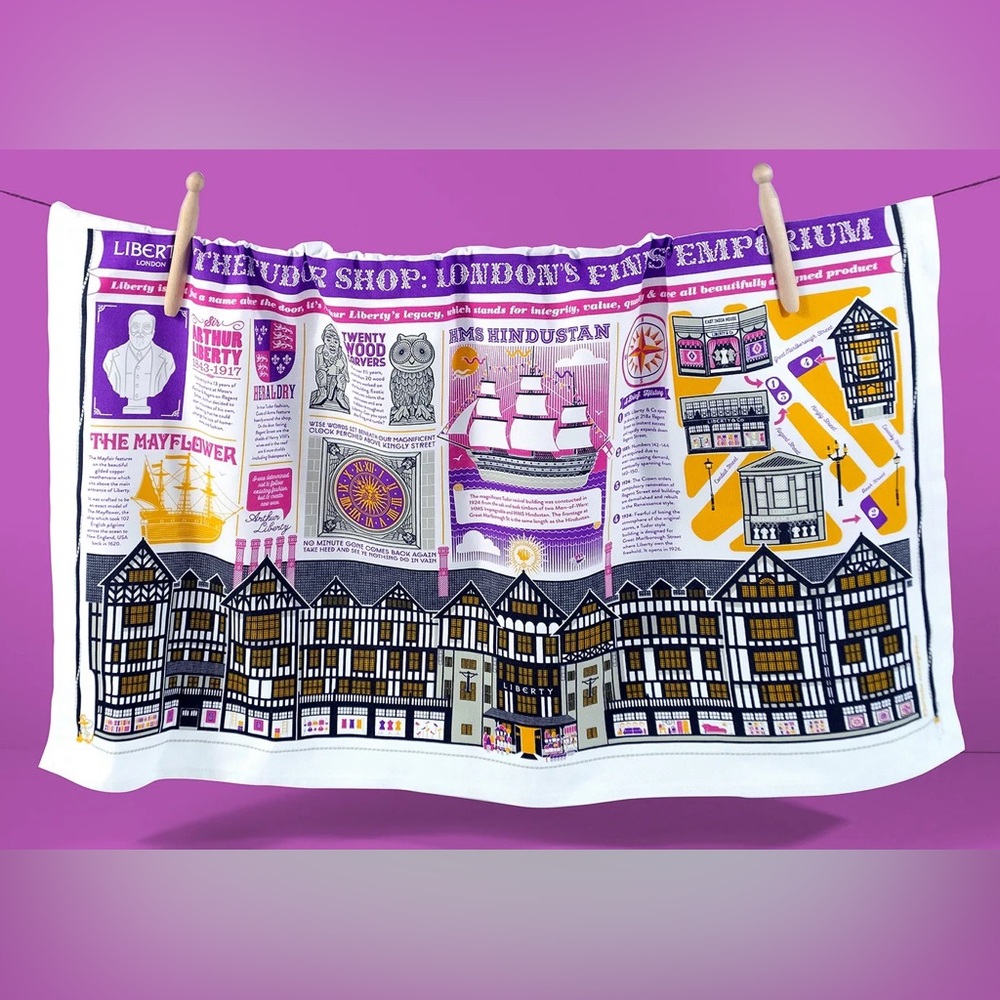 Limited Edition Liberty of London: London's Finest Emporium Tea Towel